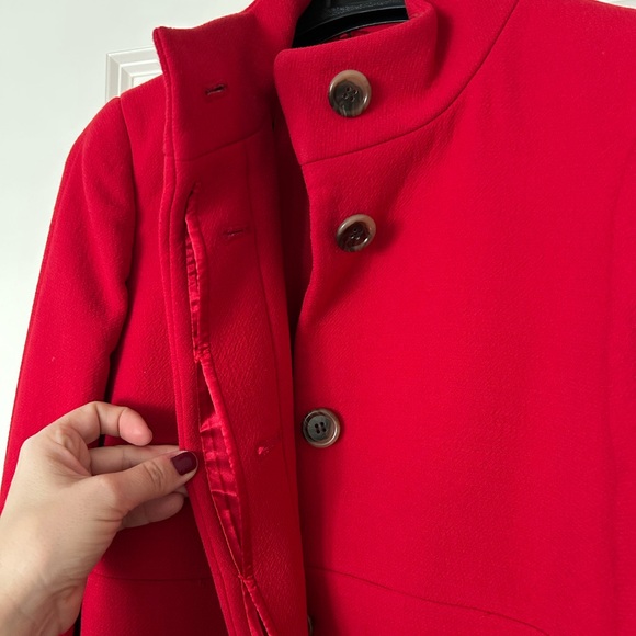 Jcrew wool tie waist coat - red size 6 - Picture 8 of 11